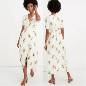 Madewell Ruffle-Sleeve Maxi Dress in Classic Corsage